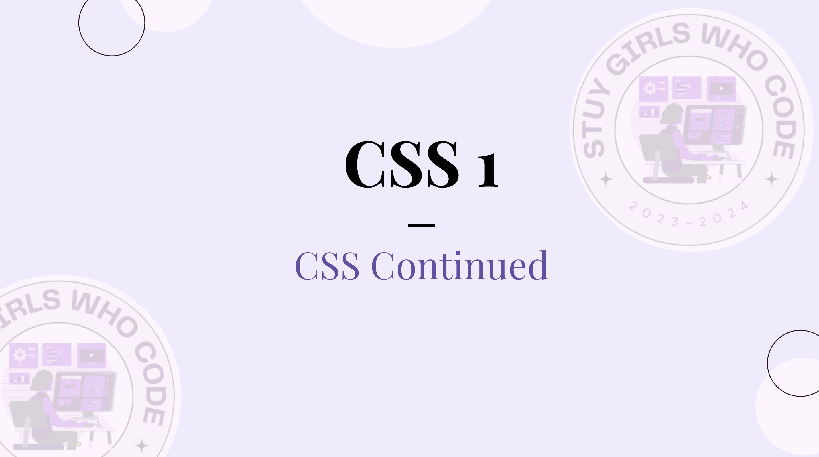 [3] CSS 1 | 11/10/23